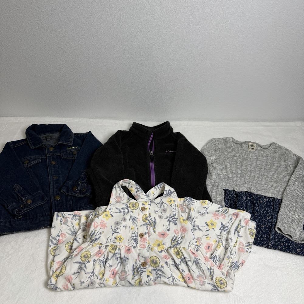 Bundle Girls Clothes 24 Months/3T/4T Jacket Dress Columbia DKNY Oshkosh Casual
